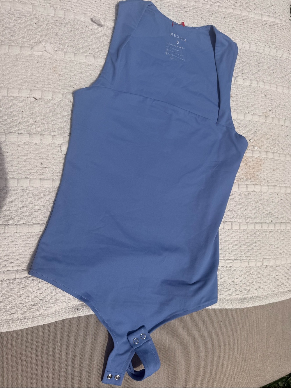 ReoRia stretch Periwinkle Blue Sleeveless Bodysuit S